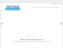 Tablet Screenshot of pefferhvac.com